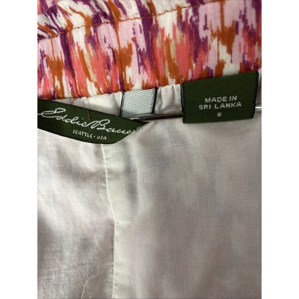 Eddie Bauer Skirt Womens Small Pink Orange Tie Dye AOP Midi Elastic Waist Lined - Picture 3 of 10